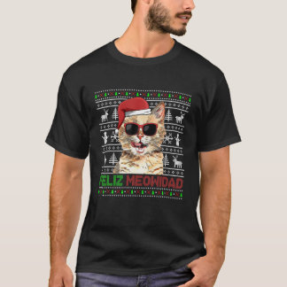 Camiseta Munchkin Cat Feliz Meowidad Engraçado Natal