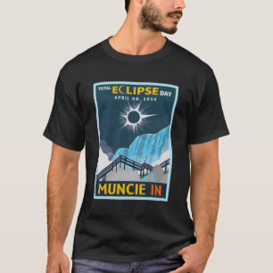 Camiseta Muncie Indiana Em Eclipse Solar Total 2024