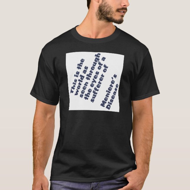 Camiseta mundo através dos olhos de meniere (Frente)