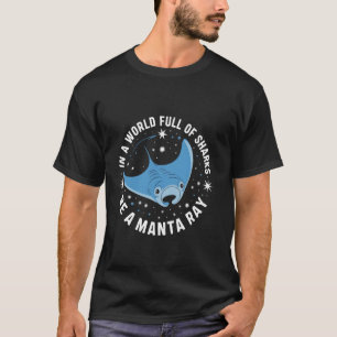 Camiseta Mundo Cheio De Tubarões Mar Oceano Arraia Animal H