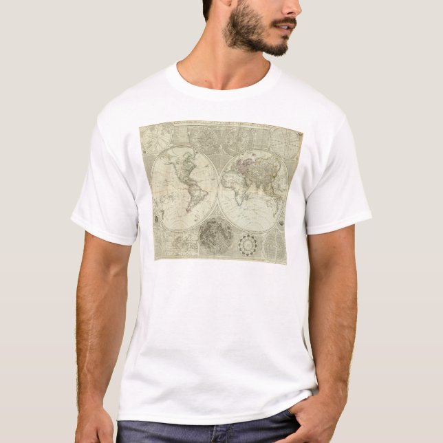 Camiseta Mundo composto ou globo terraqueous (Frente)