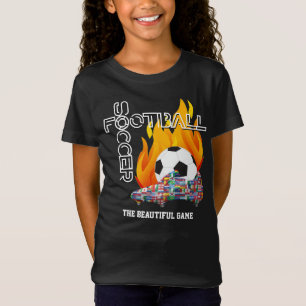 Camiseta Mundo do Jogo Lindo FUTEBOL JOGOS Infantis