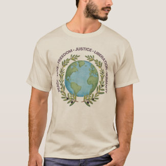 Camiseta Mundo em Olive Wreath