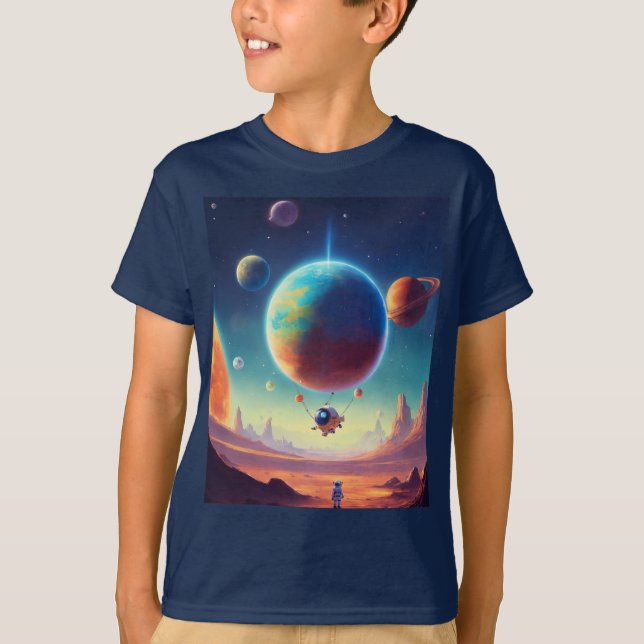 Camiseta mundo espacial (Frente)