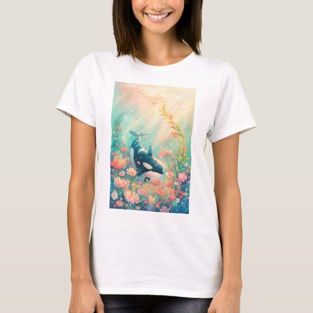 Camiseta Mundo Floral da Orca (Frente)