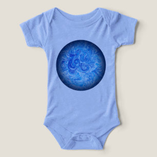 Camiseta Mundo Oceânico de Maré Calma Arte para Crianças e