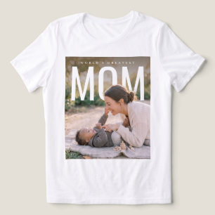 Camiseta Mundo PhotoPop Melhor Mãe Foto Personalizada