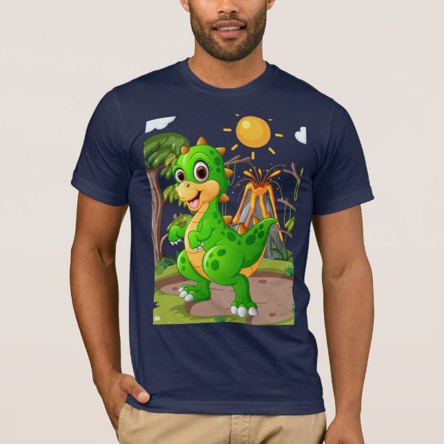 CAMISETA MUNDO PRÉ-HISTÓRICO DOS DINOSSAUROS (Frente)