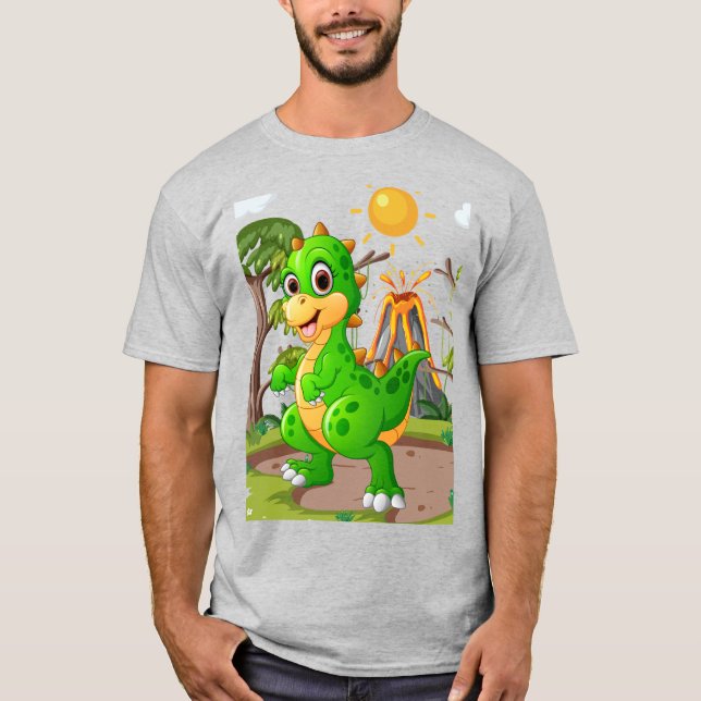 CAMISETA MUNDO PRÉ-HISTÓRICO DOS DINOSSAUROS (Frente)