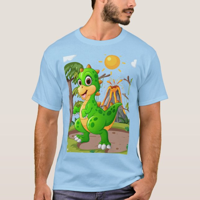 CAMISETA MUNDO PRÉ-HISTÓRICO DOS DINOSSAUROS  (Frente)