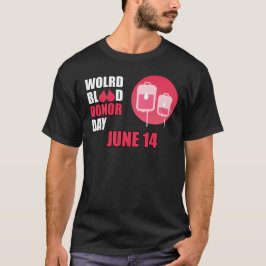 Camiseta Mundo sangue doador dia o 14 de junho