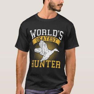 Camiseta Mundos Caçador Mais Jovem Pato Engraçado Caça Sarc