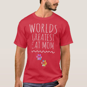 Camiseta Mundos Grande CAT Mãe, Gráfico T, Amo meu CAT 