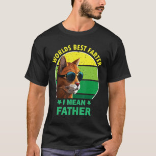 Camiseta Mundos Mais Fartos Quero Dizer Pai Engraçado Gato