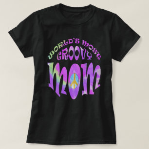 Camiseta Mundos Mais Groovy Mamãe Pastel