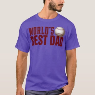 Camiseta Mundos Simples Melhor Tipografia de Pai Baseball