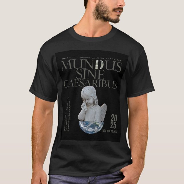 Camiseta Mundus Sine Caesaribus | Arte Única (Frente)