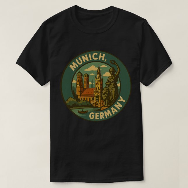 Camiseta Munich Germany City Art (Frente do Design)
