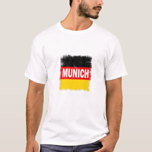Camiseta Munique - Alemanha com bandeira alemã