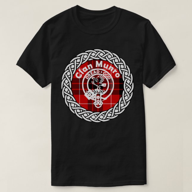 Camiseta Munro Scottish Clan Surname sobrenome tartan crest (Frente do Design)