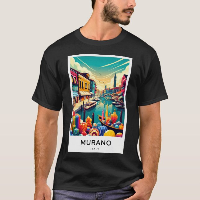 Camiseta Murano Itália Digital Art Poster (Frente)