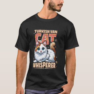 Camiseta MURMURADOR DE VAN TURCO Pai de Gato Engraçado Vint