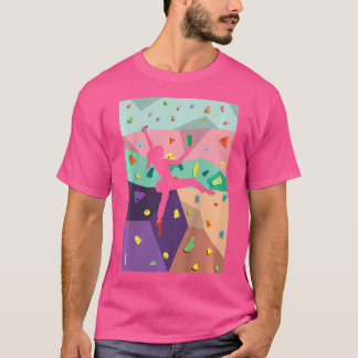 Camiseta Muro Subindo Em Escalas De Rocha Esportes De Ação 