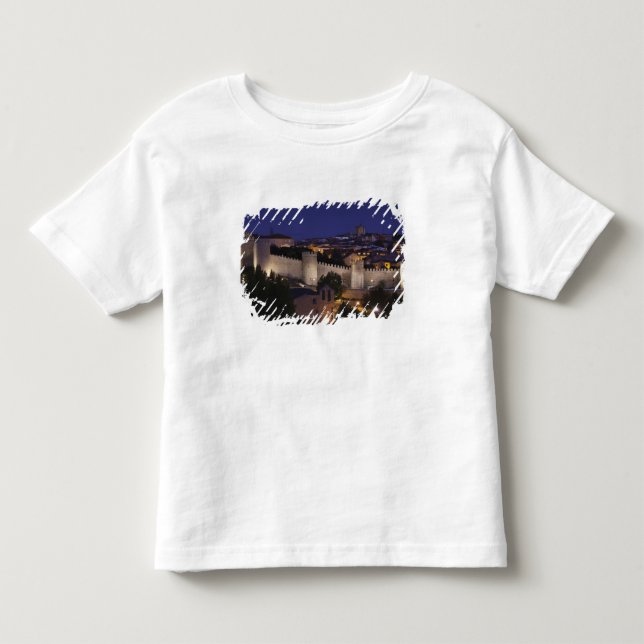 Camiseta Muros da cidade de Los Cuarto Postes, crepúsculo (Frente)