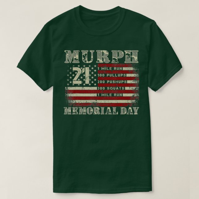 Camiseta Murph 2023 Dia Memorial do Patriótico Americano (Frente do Design)