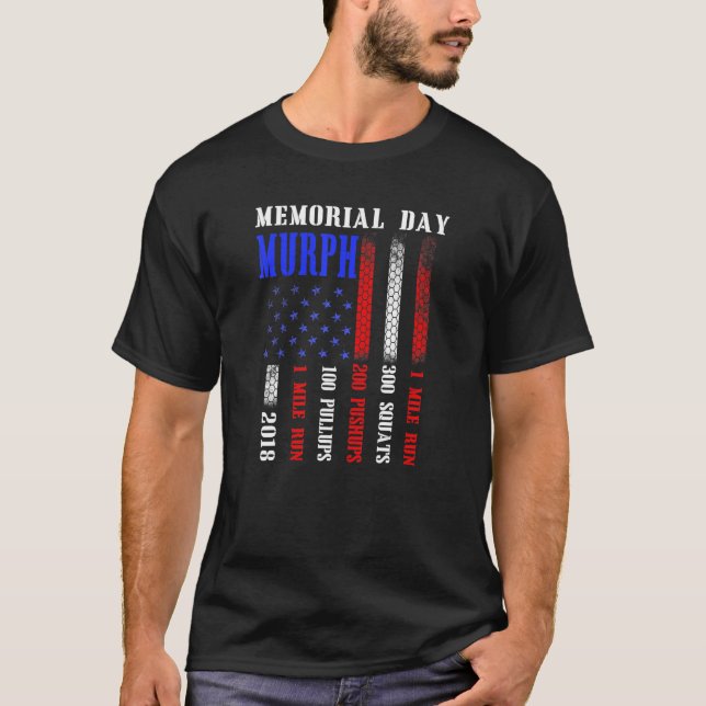Camiseta Murph 2023 Memorial Workout Patriotic WOD Tee (Frente)