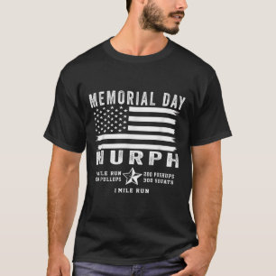 Camiseta Murph Challenge Memorial Day Workout Gym USA Flag