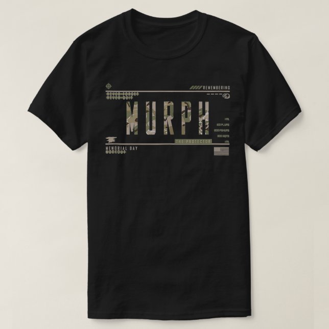 Camiseta Murph Memorial Day Workout WOD badass military wor (Frente do Design)