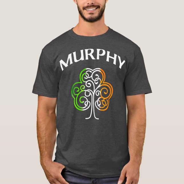 Camiseta Murphy Irish Shamrock Dia de São Patrício (Frente)