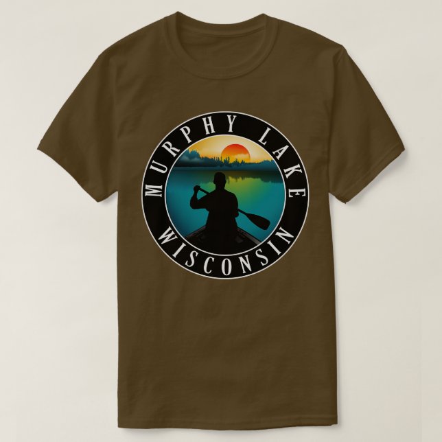 Camiseta Murphy Lake Wisconsin Canoagem 2 (Frente do Design)