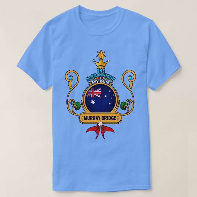 Camiseta Murray Bridge, Ouro da cidade australiana Flag Sou (Frente do Design)