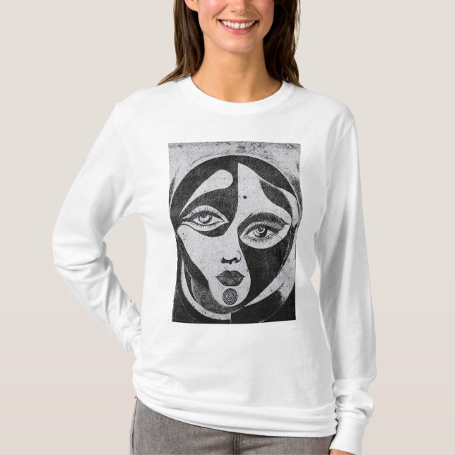 Camiseta Musa em Movimento: Graça Abstrata (Frente)