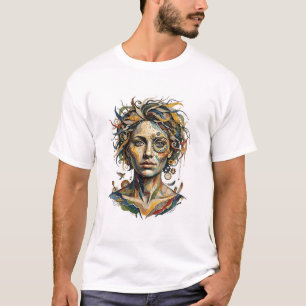 Camiseta Musa Mecânica — Um Retrato Surrealista Steampunk