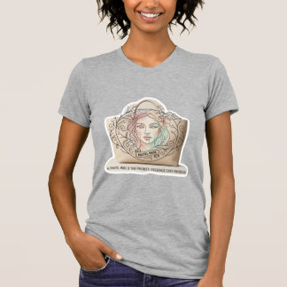 Camiseta Musa Pastel Elegante Arte Linear Estética
