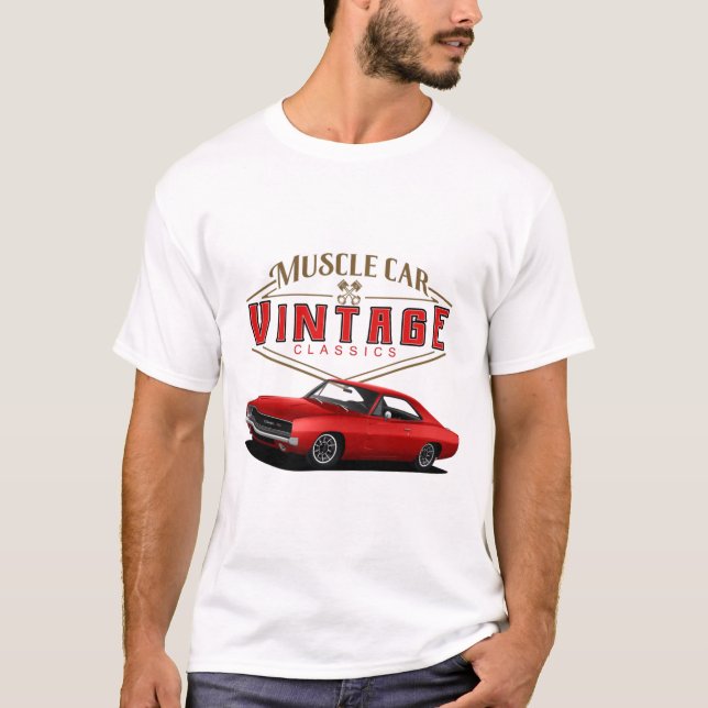 Camiseta Muscle Car Vintage Charger (Frente)