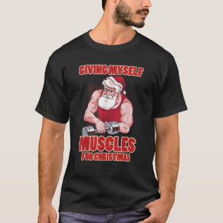 Camiseta Muscle Xmas halterofilista Santa Claus neve