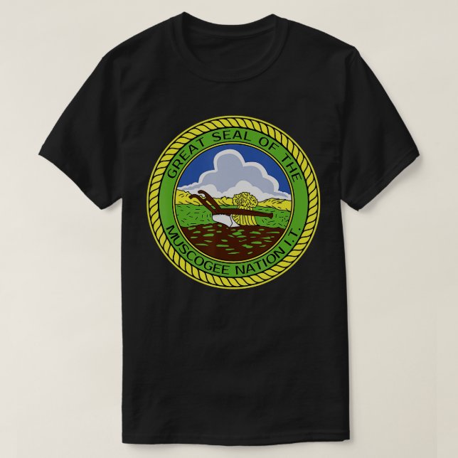 Camiseta Muscogee Creek Nation Muskogee Mvskoke (Frente do Design)