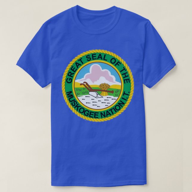 Camiseta Muscogee Creek TRIBE FLAG  (Frente do Design)