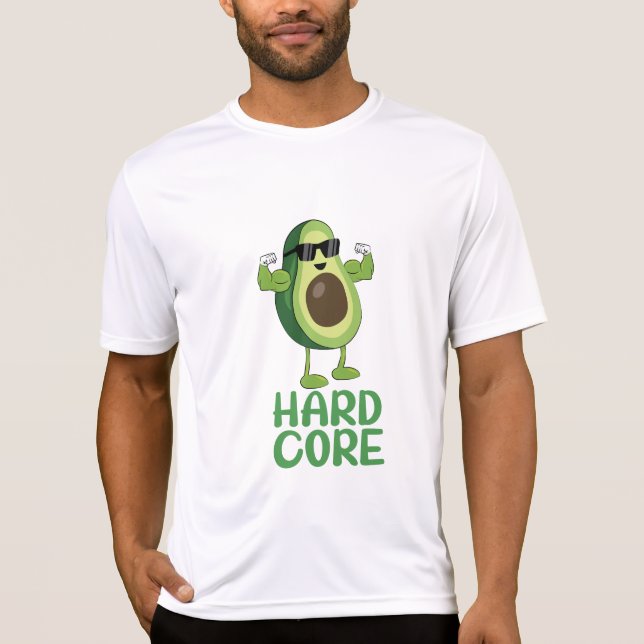 Camiseta Muscular Hardcore Avocado Funny (Frente)