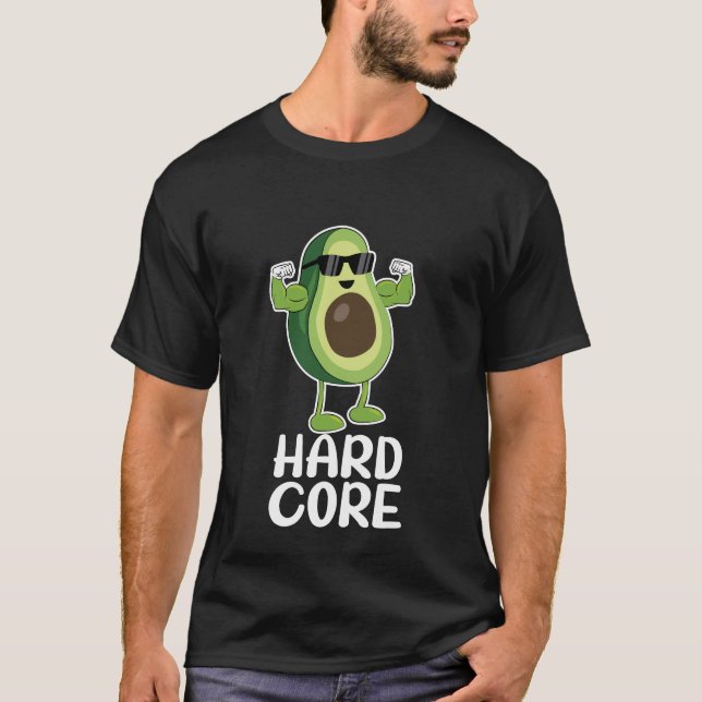 Camiseta Muscular Hardcore Avocado Funny (Frente)