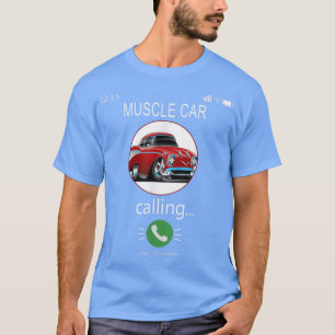Camiseta Musculatura Chamando Celular Celular Engraçado Mús