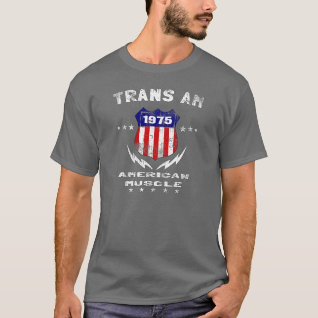 Camiseta Músculo 1975 americano do transporte Am v3 (Frente)