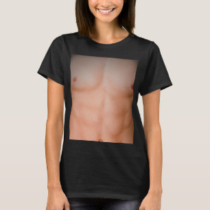 Camiseta Músculo Corpo Falso Do Peito Abs
