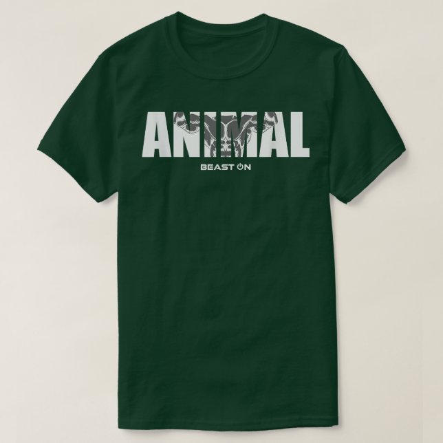 Camiseta Músculos ANIMAIS Formam-Se Na Malhação De Motivaçã (Frente do Design)