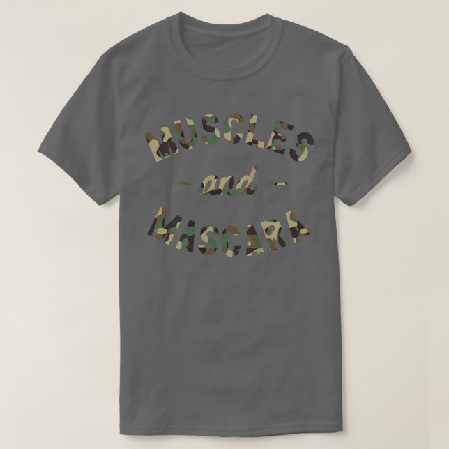 Camiseta Músculos Das Mulheres E Camo Workout De Mascara (Frente do Design)