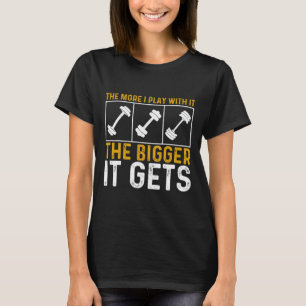 Camiseta Músculos de elevação de peso do ginásio de constru